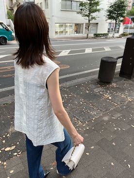 「UNITED ARROWS（ユナイテッドアローズ）のアイテム（デニムパンツ）」を使った、maさん（レディース・163cm）の秋コーディネート