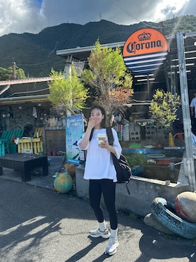 「FILA」｜Joさん（レディース・159cm）の秋コーディネート