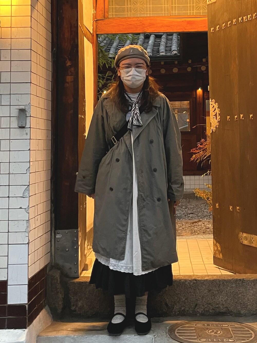 「ootd、高身長コーデ、春服、春色」｜「無印良品のアイテム（トレンチコート、グレー系）」を使った、Hsuanさん（レディース・170cm）の春コーディネートの1枚目の写真