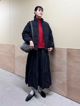 「冬の差し色コーデ」｜murayamaさん（レディース・170cm）の冬コーディネート