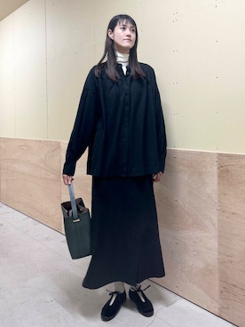 「ブルベ冬×秋カラーコーデ」｜「アイテム（バッグ）」を使った、murayamaさん（レディース・170cm）の秋コーディネート