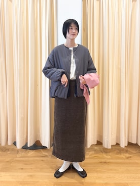 「アイテム（ストール/ショール）」を使った、murayamaさん（レディース・170cm）の秋コーディネート