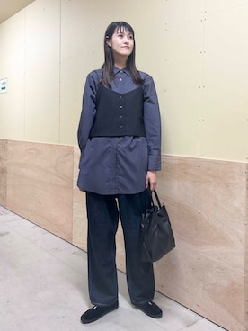 「ブルベ冬×秋カラーコーデ」｜murayamaさん（レディース・170cm）の秋コーディネート