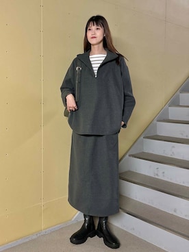 「ブルベ冬×秋カラーコーデ」｜murayamaさん（レディース・170cm）の秋コーディネート