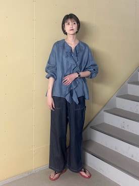 「IPANEMA（イパネマ）のIpanema　GLOW TRENDY（サンダル、ブラウン系）」を使った、murayamaさん（レディース・170cm）の春コーディネート