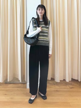 「ブルベ冬×秋カラーコーデ」｜murayamaさん（レディース・170cm）の秋コーディネート