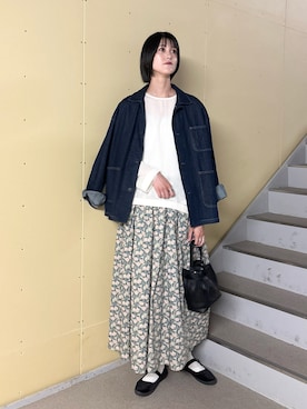 「アイテム（カバーオール）」を使った、murayamaさん（レディース・170cm）の秋コーディネート