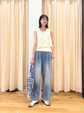 「ナチュラル×カジュアル」｜murayamaさん（レディース・170cm）の夏コーディネート