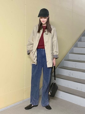 「Barbour（バブアー）の『別注』Barbour　BEDALE（その他アウター）」を使った、murayamaさん（レディース・170cm）の秋コーディネート