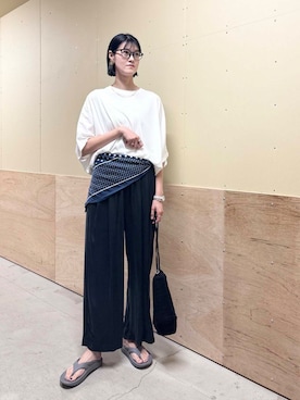 「ママコーデ」｜「アイテム（財布/小物）」を使った、murayamaさん（レディース・170cm）の夏コーディネート