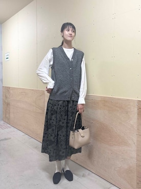 「ブルベ冬×秋カラーコーデ」｜murayamaさん（レディース・170cm）の秋コーディネート