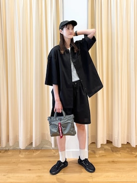 「Alpha Industries（アルファインダストリーズ）のアイテム」を使った、murayamaさん（レディース・170cm）の夏コーディネート