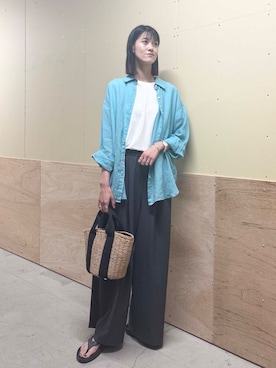 「ナチュラル×カジュアル」｜murayamaさん（レディース・170cm）の夏コーディネート