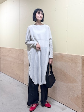 「アイテム（チュニック）」を使った、murayamaさん（レディース・170cm）の夏コーディネート