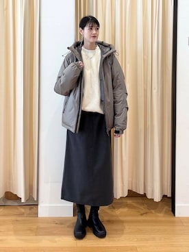 「URBAN RESEARCH DOORS（アーバンリサーチドアーズ）のピンタックフリルスタンドカラーブラウス（シャツ/ブラウス）」を使った、murayamaさん（レディース・170cm）の冬コーディネート