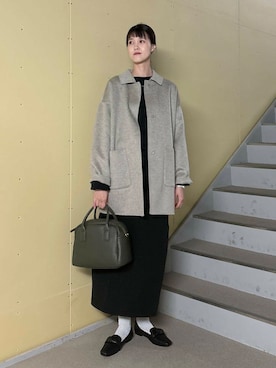 「アイテム（ステンカラーコート）」を使った、murayamaさん（レディース・170cm）の秋コーディネート