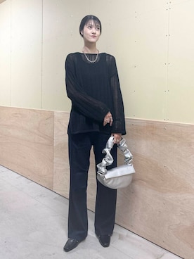 「ブルベ冬×秋カラーコーデ」｜「アイテム（ローファー）」を使った、murayamaさん（レディース・170cm）の秋コーディネート