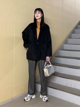 「冬の差し色コーデ」｜murayamaさん（レディース・170cm）の冬コーディネート