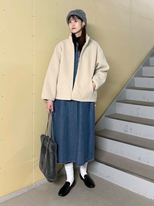 セール】デニムハーフジップワンピース（ワンピース）｜URBAN RESEARCH