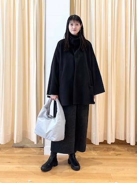 「URBAN RESEARCH DOORS（アーバンリサーチドアーズ）のクッショントート（トートバッグ）」を使った、murayamaさん（レディース・170cm）の冬コーディネート