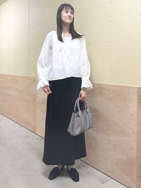 「ブルベ冬×秋カラーコーデ」｜「アイテム（ローファー）」を使った、murayamaさん（レディース・170cm）の秋コーディネート