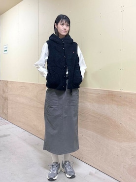 「GYMPHLEX（ジムフレックス）のGYMPHLEX　BOA HOODED VEST（その他アウター）」を使った、murayamaさん（レディース・170cm）の秋コーディネート