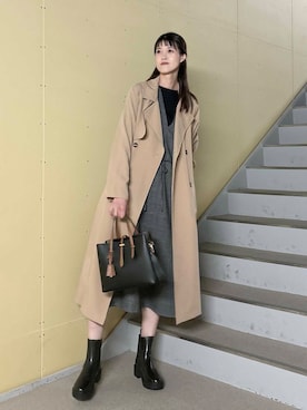 「アイテム（トレンチコート）」を使った、murayamaさん（レディース・170cm）の秋コーディネート