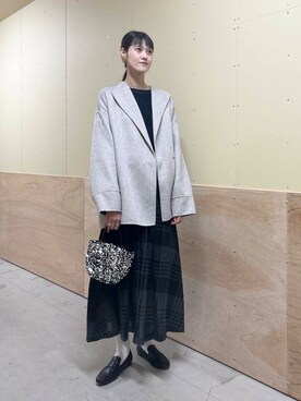 「ブルベ冬×秋カラーコーデ」｜murayamaさん（レディース・170cm）の秋コーディネート