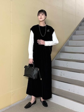 「アイテム（ピーコート）」を使った、murayamaさん（レディース・170cm）の冬コーディネート