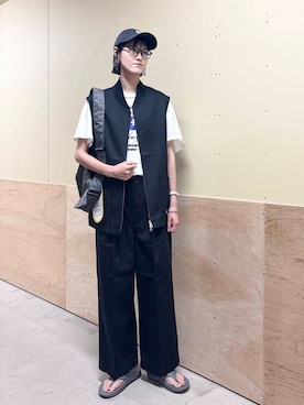 「アイテム（ベスト）」を使った、murayamaさん（レディース・170cm）の夏コーディネート