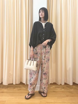 「アイテム（パンツ、ピンク系）」を使った、murayamaさん（レディース・170cm）の夏コーディネート