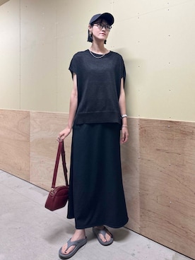 「アイテム（サンダル、グリーン系）」を使った、murayamaさん（レディース・170cm）の夏コーディネート