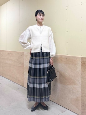 「ブルベ冬×秋カラーコーデ」｜murayamaさん（レディース・170cm）の秋コーディネート