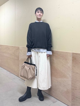 「ブルベ冬×秋カラーコーデ」｜murayamaさん（レディース・170cm）の秋コーディネート