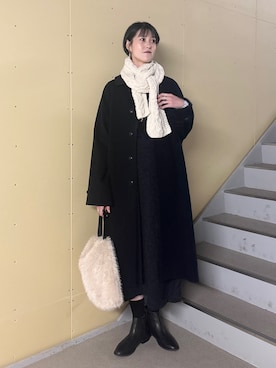 「アイテム（ワンピース/ドレス）」を使った、murayamaさん（レディース・170cm）の冬コーディネート