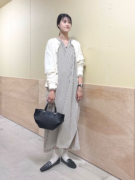 「ブルベ冬×秋カラーコーデ」｜「アイテム（ローファー）」を使った、murayamaさん（レディース・170cm）の秋コーディネート