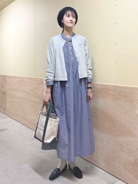 「ブルベ冬×秋カラーコーデ」｜「アイテム（ハンチング/ベレー帽）」を使った、murayamaさん（レディース・170cm）の秋コーディネート