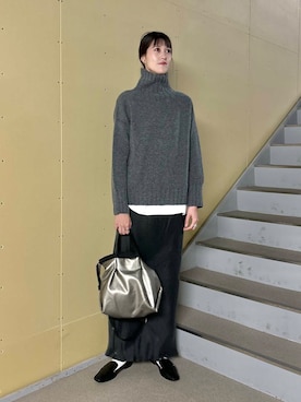 「ブルベ冬×秋カラーコーデ」｜murayamaさん（レディース・170cm）の秋コーディネート