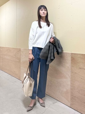 「ブルベ冬×秋カラーコーデ」｜murayamaさん（レディース・170cm）の秋コーディネート