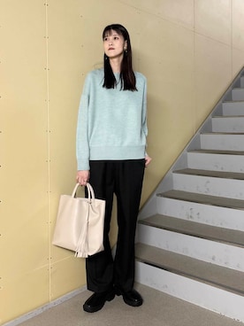 「冬の差し色コーデ」｜「アイテム（バッグ）」を使った、murayamaさん（レディース・170cm）の冬コーディネート