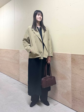 「ブルベ冬×秋カラーコーデ」｜「アイテム（その他アウター）」を使った、murayamaさん（レディース・170cm）の秋コーディネート