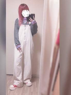 「rps（アールピーエス）のアイテム（オールインワン・サロペット）」を使った、「 ねむる 」さん（レディース・156cm）の春コーディネート
