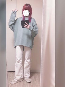 「フレアデニム」｜「 ねむる 」さん（レディース・156cm）の春コーディネート