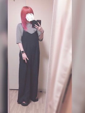 「LEPSIM（レプシィム）のアイテム（オールインワン・サロペット）」を使った、「 ねむる 」さん（レディース・156cm）の夏コーディネート