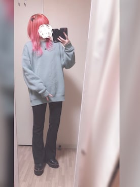 「AS as know as（エーエス アズノウアズ）のアイテム（スウェット）」を使った、「 ねむる 」さん（レディース・156cm）の秋コーディネート