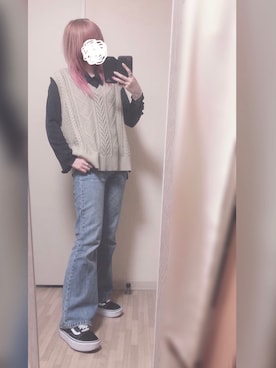 「フレアデニム」｜「 ねむる 」さん（レディース・156cm）の夏コーディネート