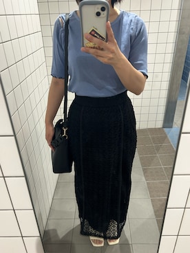 「アイテム（バッグ）」を使った、かおりさん（レディース・154cm・30代）の夏コーディネート