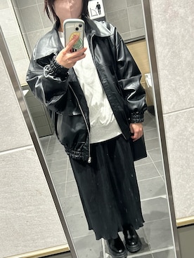 「アイテム（スウェット）」を使った、かおりさん（レディース・154cm）の秋コーディネート