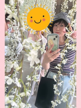 「アイテム（スニーカー）」を使った、かおりさん（レディース・154cm・30代）の夏コーディネート