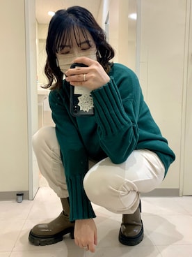 「Cynical（シニカル）のアイテム」を使った、マさん（レディース・162cm）の冬コーディネート